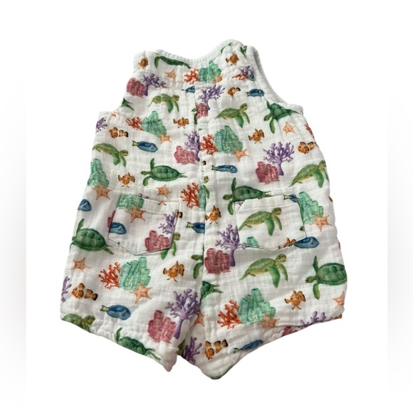 Nola Tawk Just Keep Swimming Organic Shortall in size 0 to 3 months - Picture 4 of 5
